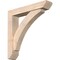 Ekena Millwork Thorton Slat Smooth Bracket w/ Offset Brace, Douglas Fir, 5 1/2"W x 28"D x 28"H BKT0604X28X28THR06SDF - alternate 1
